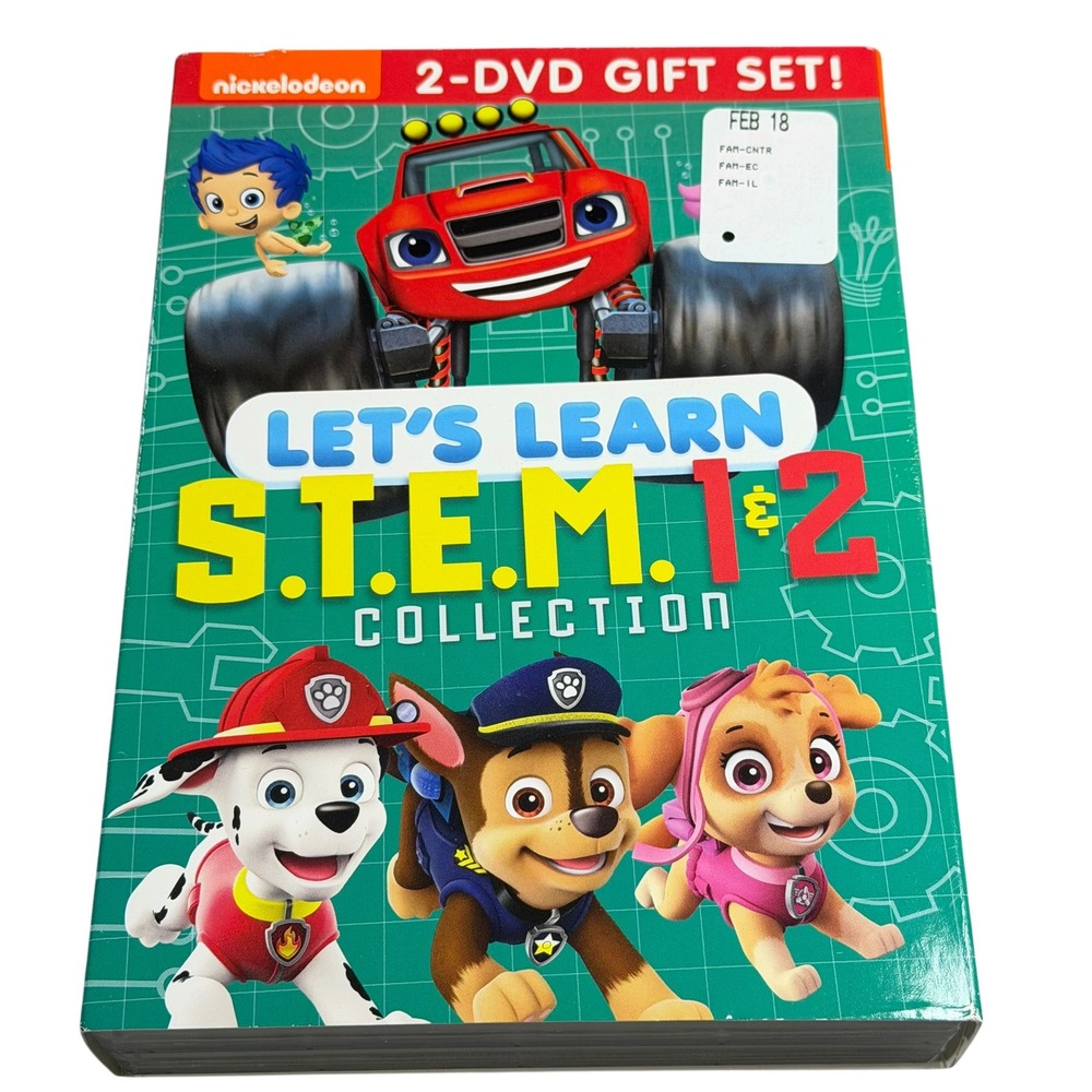 Nickelodeon Lets Learn STEM Vol 1 & 2 DVD Gift Set Paw Patrol Blaze Nick Jr